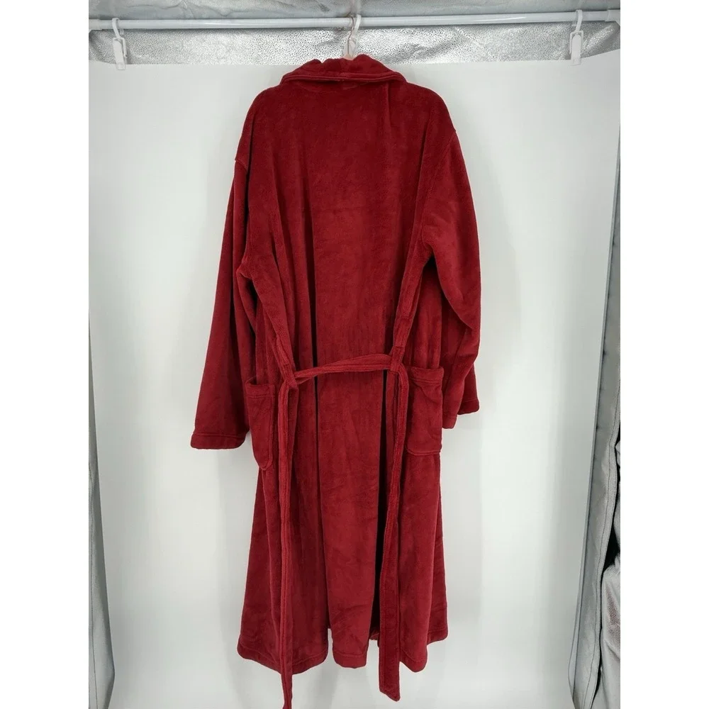 POLO RALPH LAUREN Men's Robe Microfiber Plush Long Sleeve Shawl Collar L/XL $115